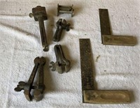 VINTAGE WOOD WORKING TOOLS AND CLAMPS