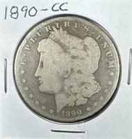 1890-CC Silver Morgan Dollar
