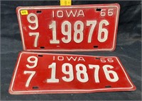 Iowa plates 1966