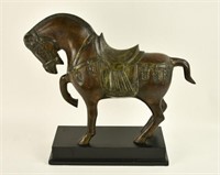 Large Bronze Chinese Tang Style Horse