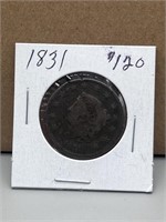 1831 large cent