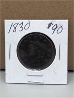rare 1830 large cent