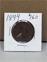 1844 large cent