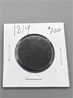 rare 1819 large cent