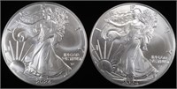 (2) 2024 AMERICAN SILVER EAGLES