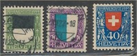 SWITZERLAND #B22-B24 USED FINE-VF