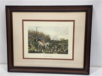 Large Framed Fox Hunting Print