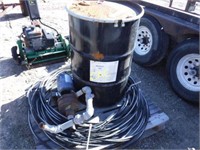 50gal Drum Rack, Pump, Cable