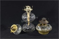 Antique Embossed Oil Lamp w Clear Font & Body