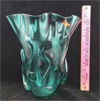 Light Blue Tinted Glass Vase