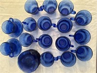 Fortecrisa Blue Flower cups/saucers