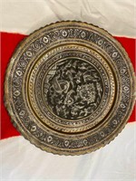 15" Decorative Vintage Copper Platter
