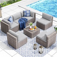 YITAHOME 7-Piece Patio Sofa Set  Gray