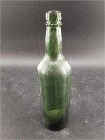 Antique tri-molded glass soda bottle mid 19th cent