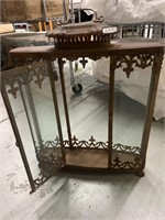 Large Rustic Lantern w/ glass and latching door