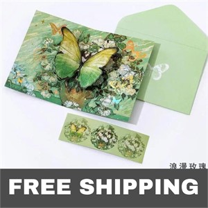 NEW Butterfly Pop-up Greeting Card with Envelope