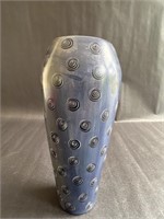 Glazed Porcelain Blue Swirl Vase