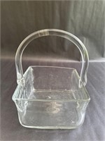 Glass Wedding Basket with Handle