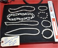 8 pcs freshwater pearl jewelry necklaces bracelets
