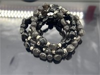 Black and Silver Stretch Bracelets