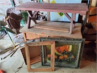 DIY project lot, dresser, picnic bench, frames,