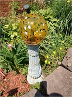 Decorative Garden Ball, Pedestal, Wind Catcher