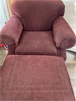 St James (Berne Furniture) burgundy chair/stool