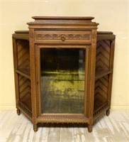 Charming Continental Walnut Parlor Cabinet.