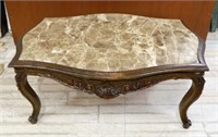 Louis XV Style Marble Top Coffee Table.