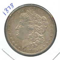 1878 Morgan Silver Dollar - 7 TF, Reverse of 1878