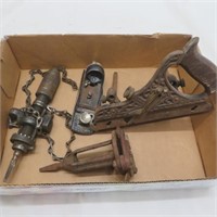Tools -  planes chain drill brace dowel