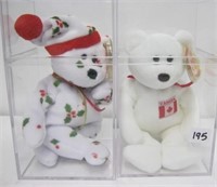 Ty Beanie  Bears -Maple & 1998 Holiday Teddy