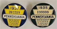 1935 & 1937 Pennsylvania Fishing Licenses