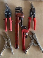 Ridgid Pipe Wrenches, Vise Grips & Wiss tin snips