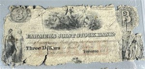 1849 the farmers joint stock bank $3