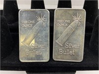 2-“Silver Bullet” Silver Bullion Bars