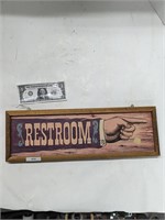 vtg americana wall plaque restroom