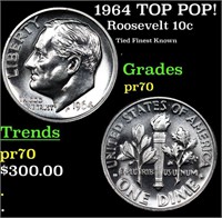 Proof 1964 Roosevelt Dime TOP POP! 10c Graded pr70