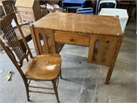 MISSION OAK DESK AND CHAIR