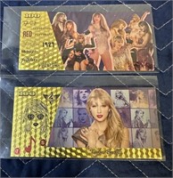 24KT GOLD FOIL NOTE COLLECTIBLE TAYLOR SWIFT