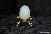 Polished Moonstone Glass Egg