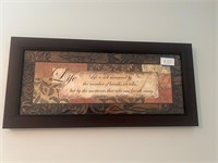 FRAMED INSPIRATIONAL LIFE PICTURE