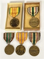 5 US Military Service Medals: Vietnam, SW Asia