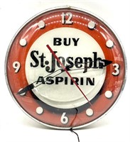 Vintage St. Joseph Aspirin Electric Wall Clock