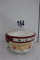 Large Ceramic Santa Bowl