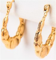 Jewelry 14kt Yellow Gold Pierced Hoop Earrings