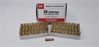 Winchester 38 Special 130gr. FMJ 100 Round Target