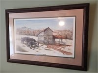 30x21 SCHUYLERS WAGON BY FRANK DUNCAN 96 SIGNED