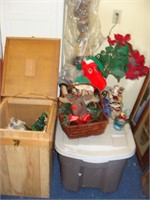 Bucket and Box of Christmas Goodies