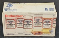 (AV) Eight 1970s Budweiser 16 OZ Glasses